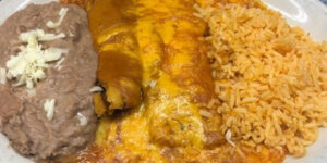 Mariachis combo 1 platter is a great tex mex lunch or dinner in Brenham, TX