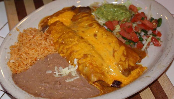 Mariachis Mexican food with melted cheese and red sauce restaurant in Brenham, TX