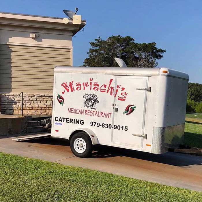 Mariachis Mexican Restaurant caters the best Tex-Mex style food in Brenham, TX with their off-site mobile catering trailer