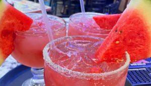 Mariachis Mexican restaurant in Brenham, TX frozen and blended watermelon margaritas