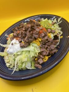 Fajitas from Mariachis in Brenham.