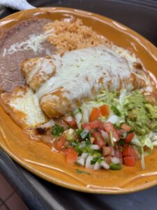 Enchiladas from Mariachis in Brenham.