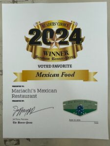 Award for Mariachis in Brenham.